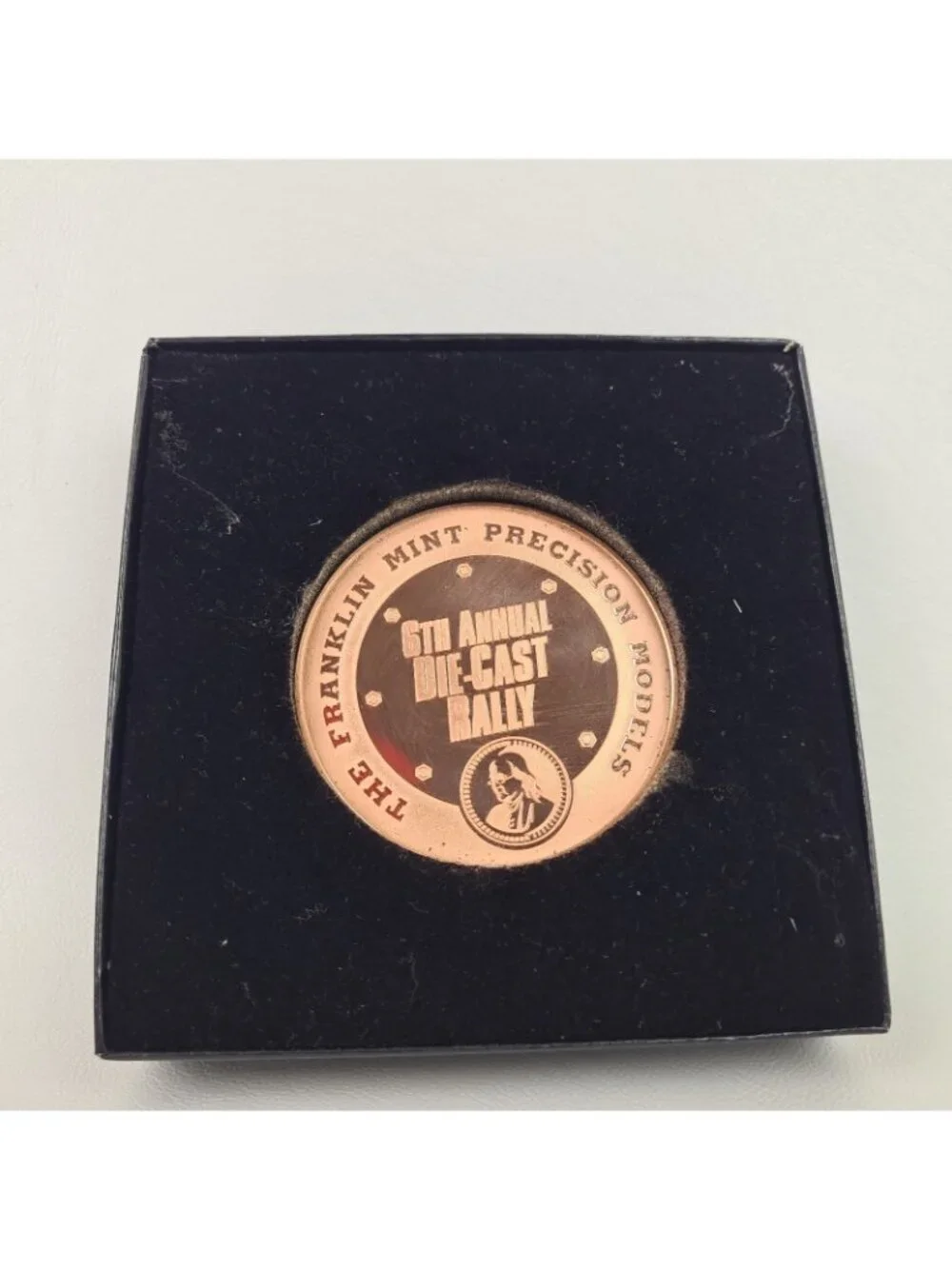 Franklin Mint Precision Models 6th Annual Die Cast Rally Brass Medal Coin L1